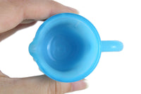 Vintage Degenhart Milk Blue Glass Mini Pitcher Toothpick Holder
