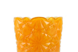 Vintage Degenhart Orange Slag Glass Daisy & Button Toothpick Holder