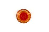 Vintage Degenhart Orange Glass Daisy & Button Pattern Salt Cellar