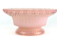Vintage Degenhart Pink Opalescent Glass Large Star & Dewdrop Pattern Salt Cellar