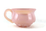 Vintage Degenhart Pink Glass Pottie Teacup Salt Cellar