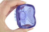 Vintage Degenhart Purple Blue Glass Sweetheart Toothpick Holder