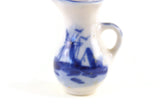 Vintage 1:12 Miniature Dollhouse White & Blue Delft Porcelain Pitcher