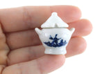 Vintage 1:12 Miniature Dollhouse Delft Windmill Porcelain Soup Tureen