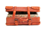 Artisan-Made Vintage Brown 1:12 Miniature Dollhouse Suitcase or Luggage