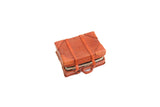 Artisan-Made Vintage Brown 1:12 Miniature Dollhouse Suitcase or Luggage
