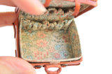Artisan-Made Vintage Brown 1:12 Miniature Dollhouse Suitcase or Luggage