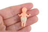 Vintage 1:12 Miniature Dollhouse Baby Doll Figurine with Diaper