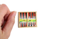 Vintage 1:12 Miniature Dollhouse Backgammon Game