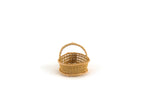 Vintage 1:12 Miniature Dollhouse Round Basket with Handle