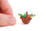 Vintage 1:12 Miniature Dollhouse Basket of Plastic Vegetables