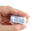 Vintage 1:12 Miniature Dollhouse Pink Blue & White Gingham Print Baby Blanket