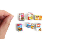 Vintage 1:12 Miniature Dollhouse Food Lot - Set of 6 Boxed Foods