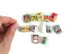 Vintage 1:12 Miniature Dollhouse Food Lot - Set of 12 Boxed Food & Cans