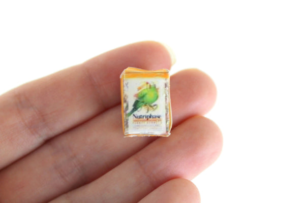 Vintage 1:12 Miniature Dollhouse Nutriphase Bird Food Box