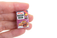 Vintage 1:12 Miniature Dollhouse Box of Raisin Bran Cereal