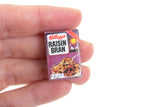 Vintage 1:12 Miniature Dollhouse Box of Raisin Bran Cereal