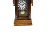 Vintage 1:12 Miniature Dollhouse Wooden Mantel Clock