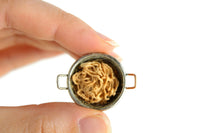 Vintage 1:12 Miniature Dollhouse Colander of Spaghetti Noodles