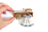 Artisan-Made Vintage 1:12 Miniature Dollhouse Decorated Wall Shelf