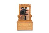 Artisan-Made New Vintage 1:12 Miniature Dollhouse Tall Dresser with Mirror by Reminiscence Dollhouse