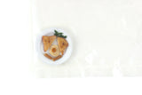 New Vintage 1:12 Miniature Dollhouse Breakfast Plate with Fried Egg, Toast & Sausage