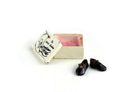 Artisan-Made Vintage 1:12 Miniature Dollhouse Black Mary Jane Girls' Shoes with Shoe Box