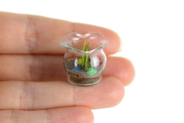 vintage plant terrarium Vintage 1:12 Miniature Dollhouse Glass Plant Terrarium or Turtle Habit – The Mustard Dandelion