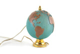 Vintage 1:12 Miniature Dollhouse Rare Working World Globe 12V Plug-In Table Lamp