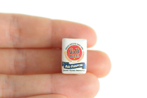 Vintage 1:12 Miniature Dollhouse Bag of Gold Medal All-Purpose Baking Flour