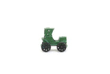 Vintage Miniature Dollhouse Green Metal Toy Tractor