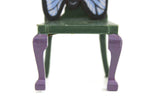 Artisan-Made Vintage Hand-Painted Butterfly 1:12 Miniature Dollhouse Table & Chair Set by Eye Candy Miniatures