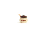 Vintage 1:12 Miniature Dollhouse Beige & Brown Ceramic Honey Pot