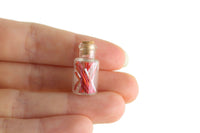 Vintage 1:12 Miniature Dollhouse Clear Glass Candy Stick Jar