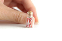 Vintage 1:12 Miniature Dollhouse Clear Glass Candy Stick Jar