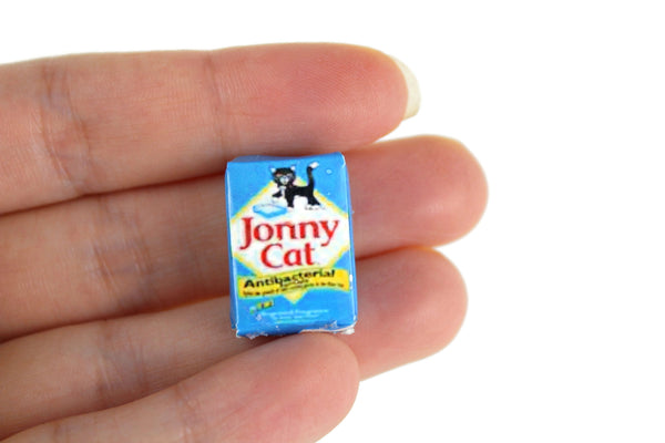 Vintage 1:12 Miniature Dollhouse Box of Jonny Cat Cat Litter