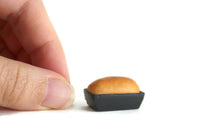 Vintage 1:12 Miniature Dollhouse Loaf of Bread in Black Bread Pan