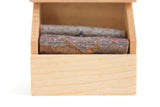 Vintage 1:12 Miniature Dollhouse Wooden Firewood Bin with Logs