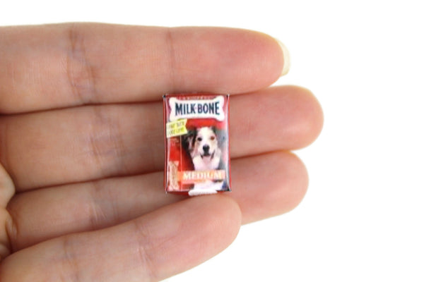 Vintage 1:12 Miniature Dollhouse Milk Bone Dog Treats Box