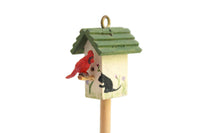 Artisan-Made Vintage Hand-Painted 1:12 Miniature Dollhouse Birdhouse or Bird Feeder