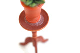 Vintage 1:12 Miniature Dollhouse Plant Stand with Potted Houseplant