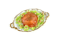 Artisan-Made Vintage 1:12 Miniature Dollhouse Platter of Shrimp & Seashell-Shaped Shrimp Jelly