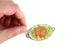 Artisan-Made Vintage 1:12 Miniature Dollhouse Platter of Shrimp & Seashell-Shaped Shrimp Jelly