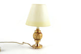 Vintage 1:12 Miniature Dollhouse Working Wood & Brass 12V Plug-In Table Lamp