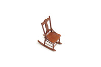Vintage 1:12 Miniature Dollhouse Wooden Rocking Chair