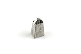 Artisan-Made Vintage 1:12 Miniature Dollhouse Silver Metal Cheese Grater