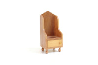 Vintage 1:12 Miniature Dollhouse Wooden Victorian-Style Potty Chair