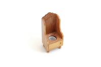 Vintage 1:12 Miniature Dollhouse Wooden Victorian-Style Potty Chair
