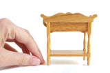Vintage 1:12 Miniature Dollhouse Wooden Wash Basin Stand or Dry Sink