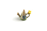 Artisan-Made Vintage 1:12 Miniature Dollhouse Hand-Painted Watering Can with Bee